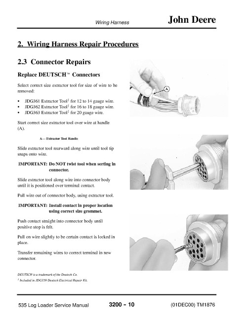 John Deere 535 (SN: 001002-) Knuckleboom Trailer Mount Log Loaders Service Manual (TM1876) John Deere 535 (SN: 001002-) Knuckleboom Trailer Mount Log Loaders Service Manual (TM1876)