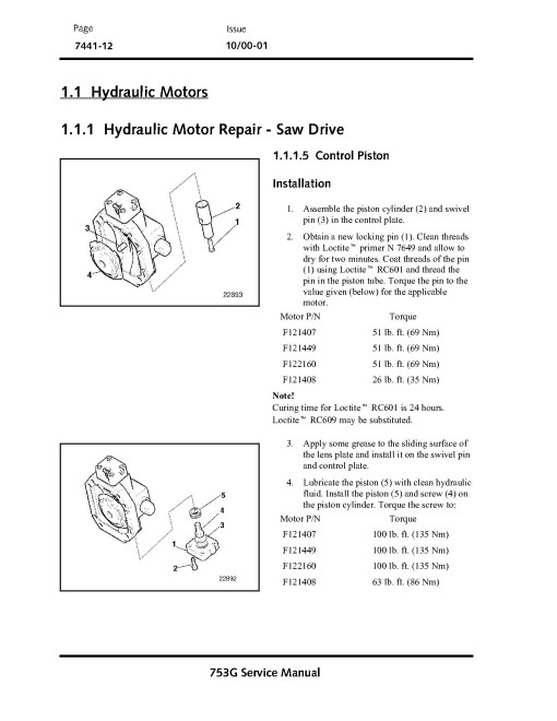 John Deere 753G (SN: WC753GX002045-002063) Tracked Feller Bunchers Technical Manual (TM1887-2)