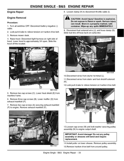 John Deere 102, 105, 115, 125, 135, 145, 155C and 190C Lawn Tractors Technical Manual (TM2328CCE) John Deere 102, 105, 115, 125, 135, 145, 155C and 190C Lawn Tractors Technical Manual (TM2328CCE)
