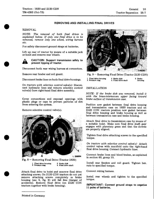 John Deere 1830 and 2120 Tractors Technical Manual (TM4282) John Deere 1830 and 2120 Tractors Technical Manual (TM4282)