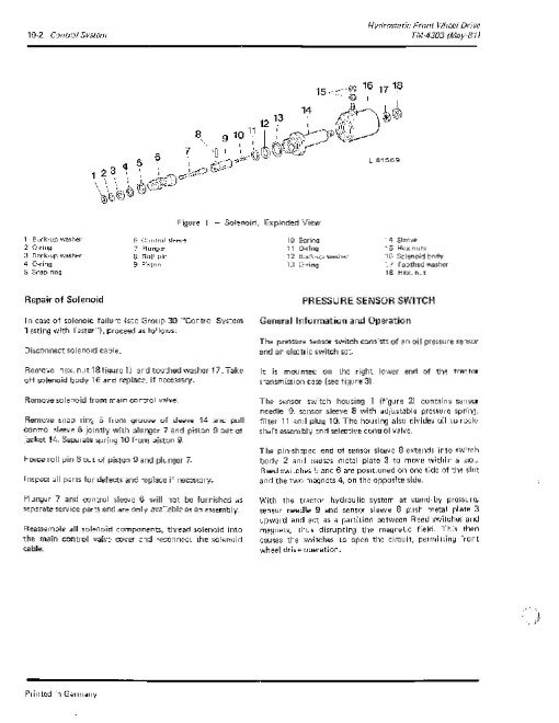 John Deere Hydrostatic Front Wheel Drive for 2130, 3030, 3130 and 3140 Tractors Technical Manual (TM4303) John Deere Hydrostatic Front Wheel Drive for 2130, 3030, 3130 and 3140 Tractors Technical Manual (TM4303)