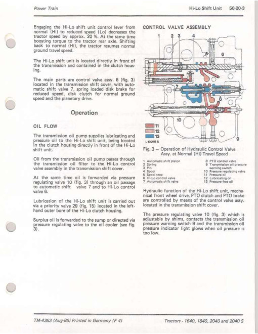 John Deere 1640, 1840, 2040 and 2040S Tractors Technical Manual (TM4363) John Deere 1640, 1840, 2040 and 2040S Tractors Technical Manual (TM4363)
