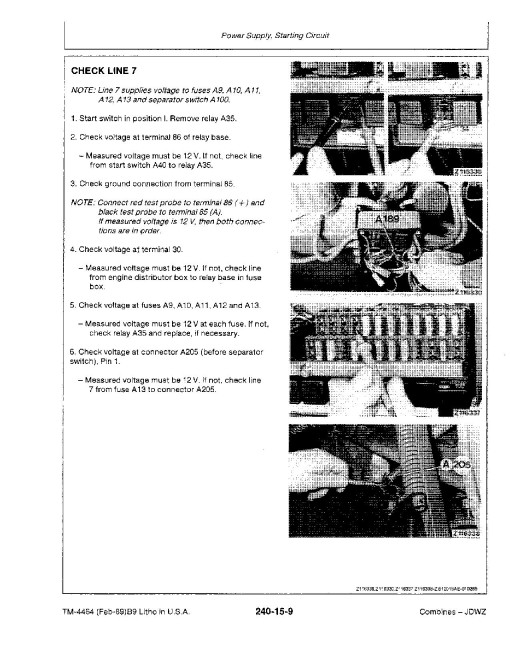 John Deere 4435 and 4435 Hydro Combines Technical Manual (TM4464) John Deere 4435 and 4435 Hydro Combines Technical Manual (TM4464)