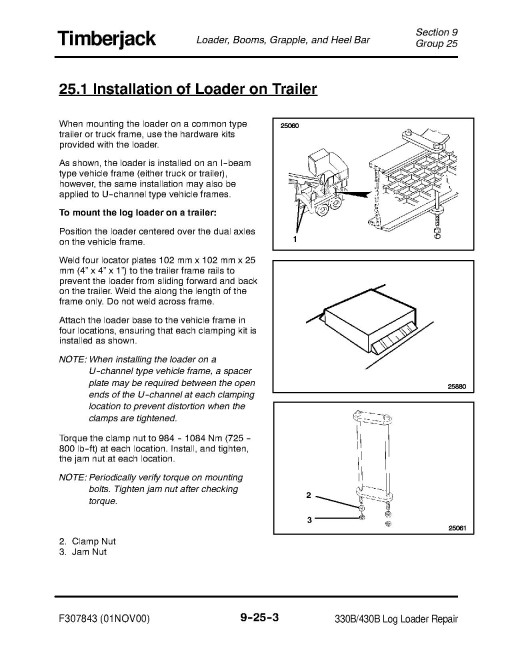 John Deere / TimberJack 330B and 430B Log Loaders Technical Manual (TMF307843) John Deere / TimberJack 330B and 430B Log Loaders Technical Manual (TMF307843)