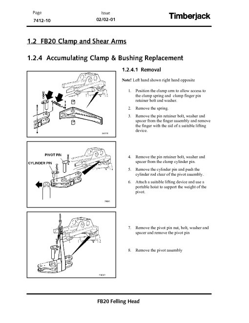 John Deere FB20 (SN: WCFB20X005001-) Drive to Tree Shear Head Technical Manual (TMF435784)