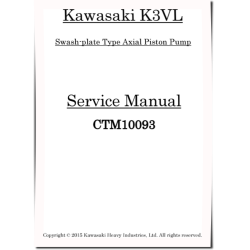 K3VL112, K3VL140, K3VL200, K3VL45, K3VL60 and K3VL80 Swash-plate Type Axial Piston Pumps Technical Manual (CTM10093)