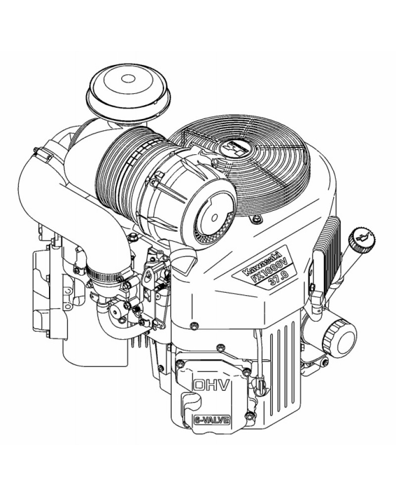 Kawasaki FX1000V and FX921V 4-Stroke Air-Cooled V-Twin Gasoline Engines Service Manual (KW-99924-2082-01)