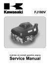 Kawasaki FJ180V Gasoline Engines Service Manual (KW-99924-2063)