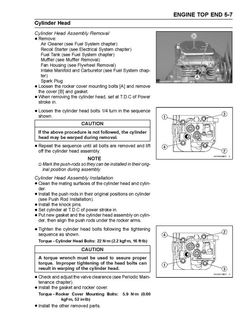 Kawasaki FJ180V Gasoline Engines Service Manual (KW-99924-2063)