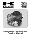 Kawasaki FS481V, FS541V and FS600V Gasoline Engines Service Manual (KW-99924-2094)