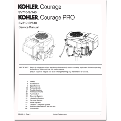 Courage SV710,SV715,SV720,SV725,SV730,SV735,SV740; Courage Pro SV810,SV820,SV830,SV840 Gasoline Engines Service Manual