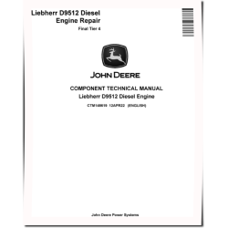 Liebherr D9512 Final Tier 4 Diesel Engines Component Technical Manual (CTM148619)