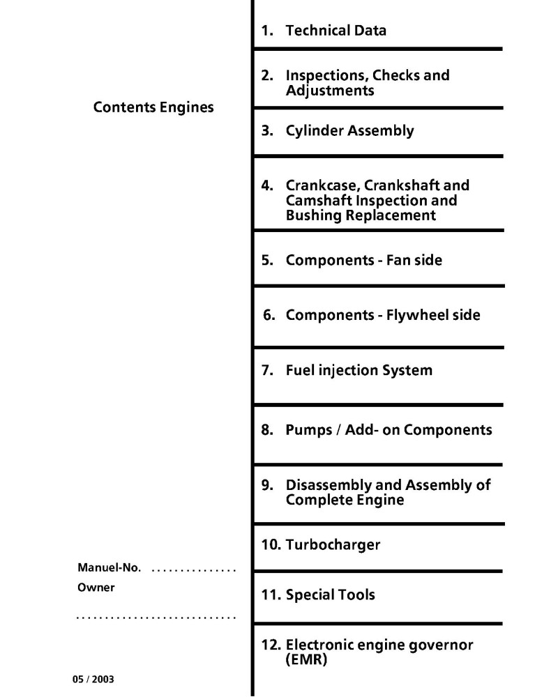 Liebherr D904, D906, D914, D916, D924 and D926 Diesel Engines Workshop Manual (TM1849) Liebherr D904, D906, D914, D916, D924 and D926 Diesel Engines Workshop Manual (TM1849)