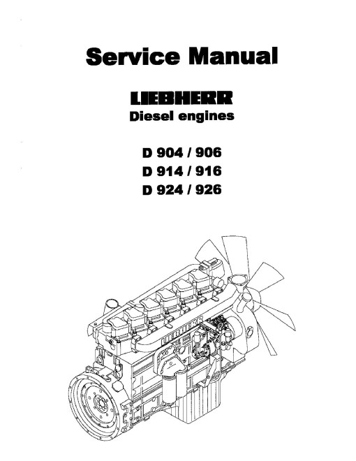 Liebherr D904, D906, D914, D916, D924 and D926 Diesel Engines Service Manual (TM2223)