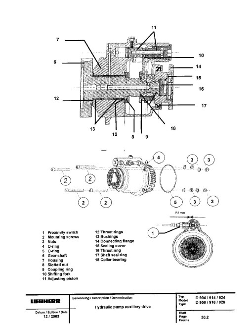 Liebherr D904, D906, D914, D916, D924 and D926 Diesel Engines Service Manual (TM2223)