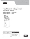 Linclon FlowMaster II Rotary Driven Hydraulic Pump and Grease Tank Component Technical Manual (CTM10086)