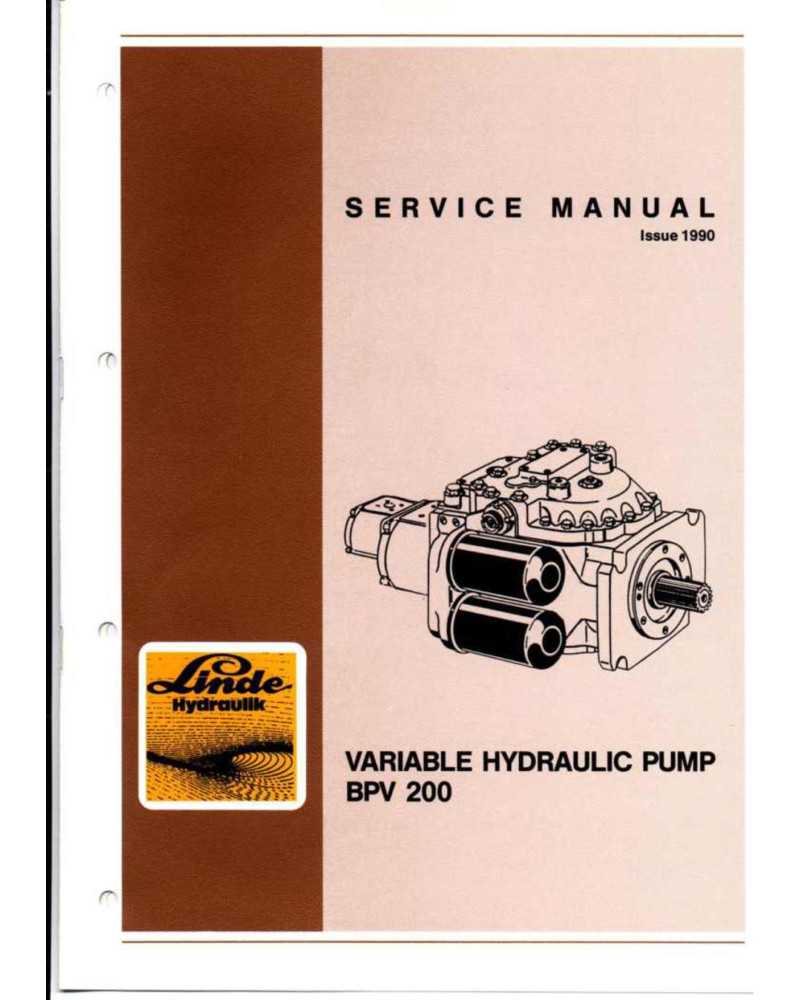 Linde BPV200 Hydraulic Pumps Technical Manual (TM2210)
