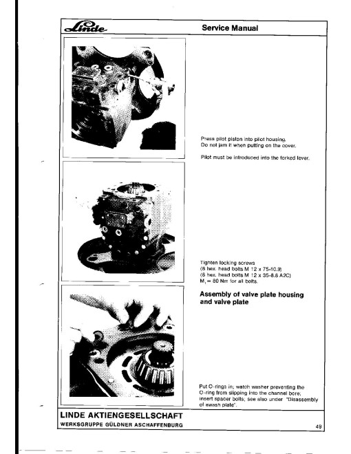 Linde BPV200 Hydraulic Pumps Technical Manual (TM2210)