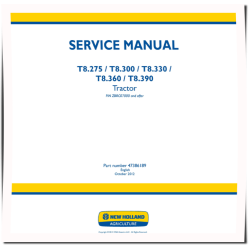 T8.275, T8.300, T8.330, T8.360 and T8.390 Tractors Service Manual (47386189)