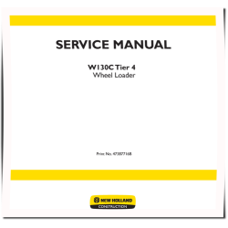 W130C Tier 4 Wheeled Loaders Service Manual (47387716B)