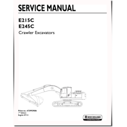 New Holland E215C and E245C Crawler Excavators Service Manual (47399290A)