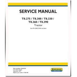T8.275, T8.300, T8.330, T8.360 and T8.390 Tractors Service Manual (47442325)