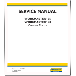 WORKMASTER 35 and 40 Compact Tractors Service Manual (47446617)