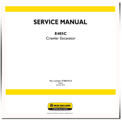 New Holland E485C Crawler Excavators Service Manual (47483341A)