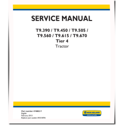 T9.390, T9.450, T9.505, T9.560, T9.615 and T9.670 T4 Articulated Tractors (North America) Service Manual (47488217)