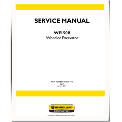 New Holland WE150B Wheeled Excavators Service Manual (47500165)