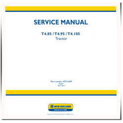 T4.105, T4.85 and T4.95 Tractors Service Manual (47531609)
