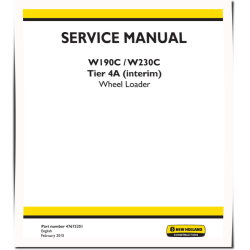 W190C and W230C Tier 4A (interim) Wheeled Loaders Service Manual (47673351)