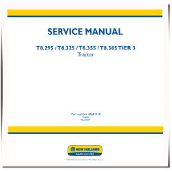 T8.295, T8.325, T8.355 and T8.385 Tier 3 Tractors (Latin America) Service Manual (47681318)