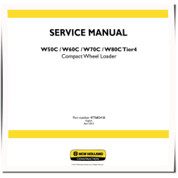 W50C, W60C, W70C and W80C Tier 4 Compact Wheel Loaders Service Manual (47768541B)