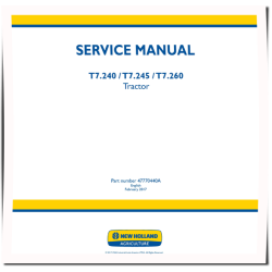 T7.240, T7.245 and T7.260 Tier 3 Tractors (Latin America) Service Manual (47770440A)