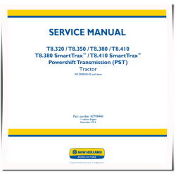 T8.320, T8.350, T8.380, T8.410, SmartTrax T8.380 and T8.410 Tier 2 Tractors with PST (Export) Service Manual (47799440)
