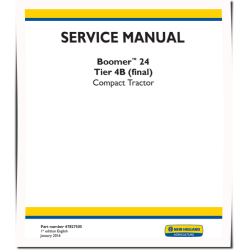 Boomer 24 Tier 4B Final Compact Tractors (North American Edition) Service Manual (47827505)