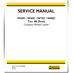 W50C, W60C, W70C and W80C Tier 4B Final Compact Wheel Loaders Service Manual (47829080B)