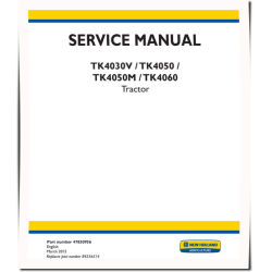 TK4030V, TK4050, TK4050M and TK4060 Crawler Tractors (North America) Service Manual (47830956)