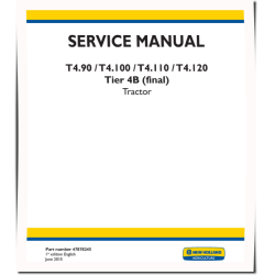 T4.100, T4.110, T4.120 and T4.90 Tier 4B Final Tractors (North American Edition) Service Manual (47878245)