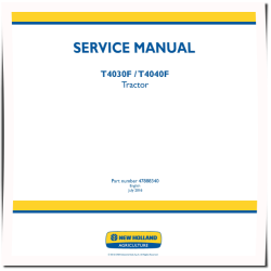 T4030F, T4040F up to MY2012 Tractors Service Manual (47888340)