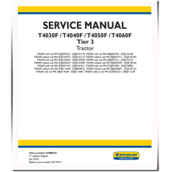 T4030F, T4040F, T4050F and T4060F Tier 3 Tractors (North American Edition) Service Manual (47888341)