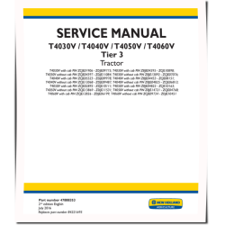 T4030V, T4040V, T4050V and T4060V Tier 3 Tractors (North American Edition) Service Manual (47888353)