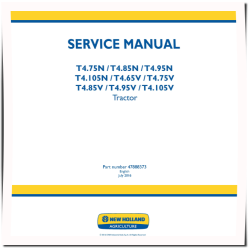 T4.105N, T4.105V, T4.65V, T4.75N, T4.75V, T4.85N, T4.85V, T4.95N and T4.95V Tractors Service Manual (47888373)