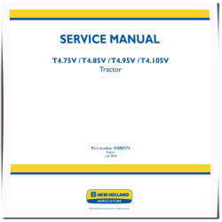 T4.105V, T4.65V, T4.75V, T4.85V and T4.95V Tractors (Export Edition) Service Manual (47888374)