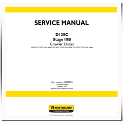 D125C (SN from NDDC12500, NEDC12500, NFDC12500) Stage IIIB Crawler Dozers Service Manual (47907874)