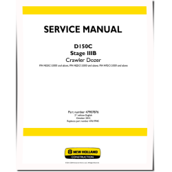 D150C (SN from NDDC15000, NEDC15000, NFDC15000) Stage IIIB Crawler Dozers Service Manual (47907876)