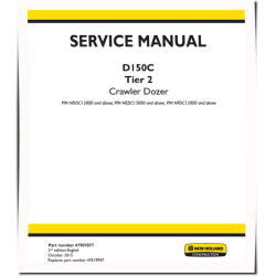 D150C (SN from NDDC15000, NEDC15000; NFDC15000) Tier 2 Crawler Dozers Service Manual (47907877)