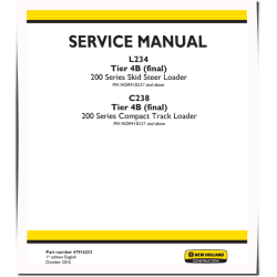 C238 Compact Track Loaders and L234 Skid Steer Loaders (Tier 4B final) Service Manual (47916233)