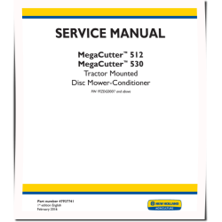 MegaCutter 512 and 530 Disc Mower-Conditioners Service Manual (47937741)